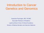 Introduction to Cancer Genetics and Genomics