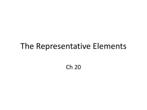 The Representative Elements