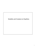 Solubility and Complex-ion Equilibria