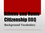 Athens and Rome Citizenship DBQ