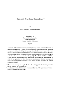 Dynamic Fractional Cascading` ••