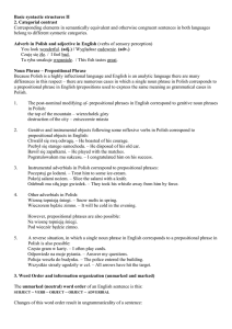 Basic syntactic structures II 2. Categorial contrast Corresponding