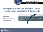 Bioregionalisation of the Southern Ocean – data needs