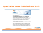 Quantitative Research Methods and Tools