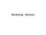 Marketing - Revision