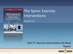 Chapter 16 Spine Exercise - PHT 1228c Therapeutic Exercise II