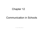 Chapter 12: Communication in Schools