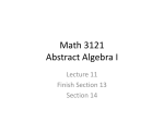 Math 3121 Lecture 11
