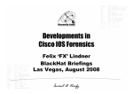 Developments in Cisco IOS Forensics