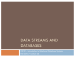 DATA STREAMS AND DATABASES