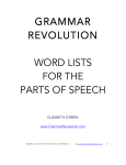 list of parts of speech - English Grammar Revolution