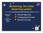 Monitoring: the initial observing system