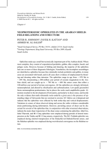 NEOPROTEROZOIC OPHIOLITES IN THE ARABIAN SHIELD