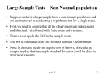 Large Sample Tests – Non
