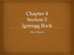 Chapter 4 Section 2 Igneous Rock