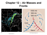 Chapter 12 – Air Masses and Fronts