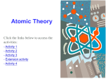 Activity 3: Atomic theory