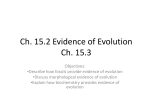 Ch. 15.2 Evidence ofEvolution