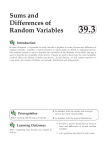 Sums and Differences of Random Variables
