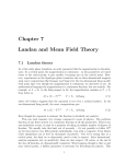 Chapter 7 Landau and Mean Field Theory