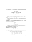 An Example of Induction: Fibonacci Numbers