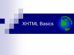 1. XHTML Basics