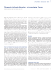 Therapeutic Molecular Biomarkers in Gynecological Cancers