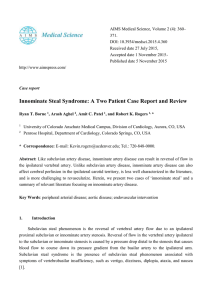 Innominate Steal Syndrome: A Two Patient Case