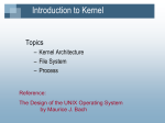Chapter 2: Introduction to the Kernel