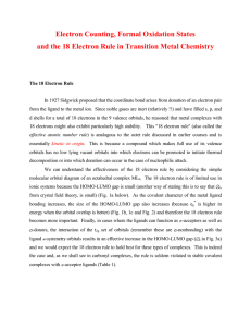 Electron Counting, Formal Oxidation States and the 18 Electron