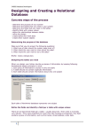 Designing and Creating a Relational Database Concrete steps of