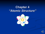 Chapter 4 “Atomic Structure” Section 4.1 Defining the Atom
