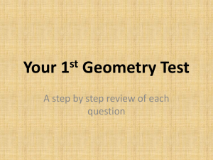 Your 1st Geometry Test