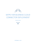 Skype for Business cloud connector deployment