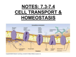 Ch. 8: Transport Across the Cell Membrane
