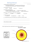 Word Bank Crust Inner core Mantle Outer Core Lithosphere