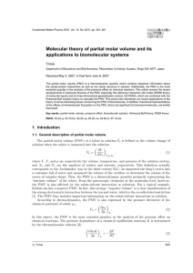 Molecular theory of partial molar volume and its applications to