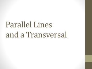 Parallel Lines with a Transversal