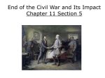 End of the Civil War and Its Impact Chapter 11 Section 5