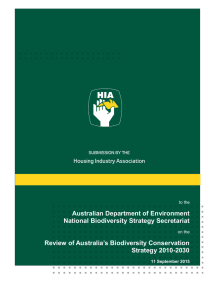 Review of Australia`s Biodiversity Conservation Strategy
