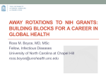 Building BLOCKS FOR a career in globAL HEALTH