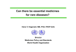 Essential medicines for rare diseases?