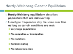 DISRUPTING GENETIC EQUILIBRIUM