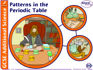 11. Patterns in the Periodic Table