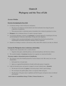 26 Chapter Notes Phylogenetics