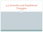 4.5 Isosceles and Equilateral Triangles