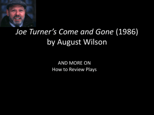 Joe Turner`s Come and Gone (1986) by August Wilson