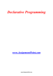 Declarative Programming www.AssignmentPoint.com In computer