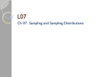 Ch 07: Sampling and Sampling Distributions