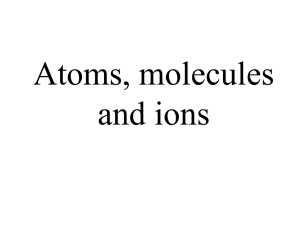 Atoms, molecules and ions